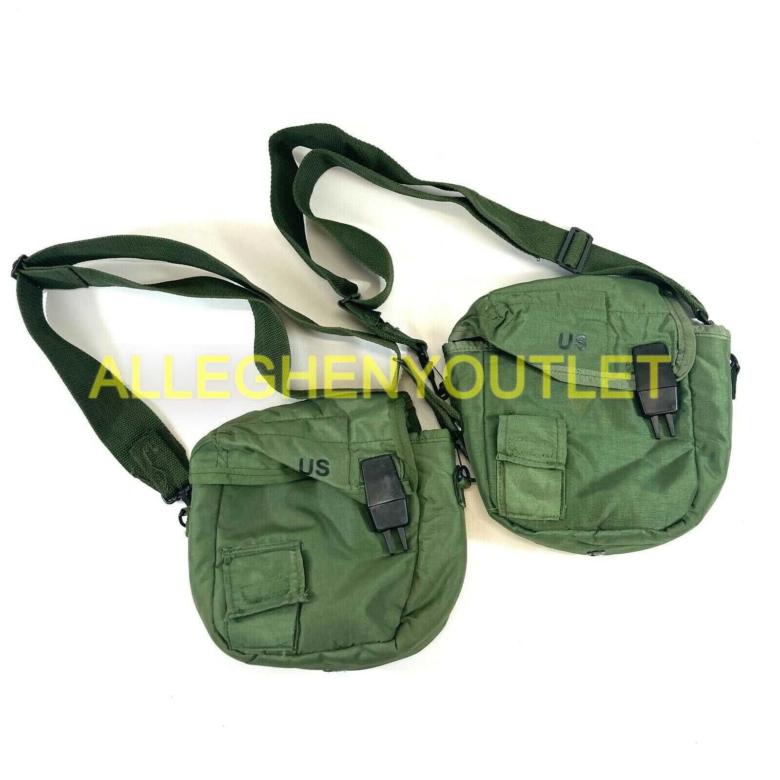 2 Military 2 Quart Canteen Pouches ALICE 2qt Insulated Pouch Olive Drab OD NICE