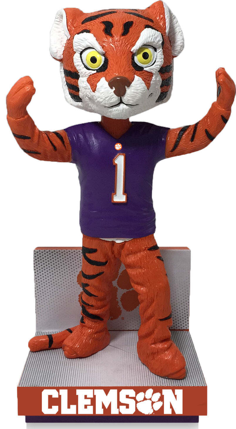 The Tiger Clemson Tigers Purple Jersey Bobblehead NCAA College