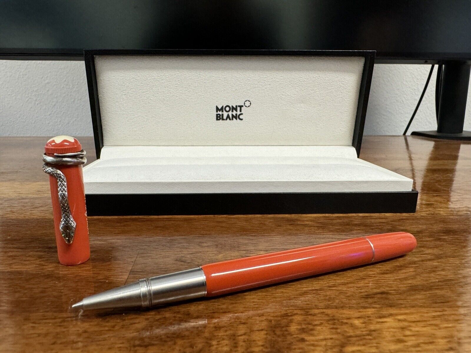 Montblanc Heritage Collection Rouge et Noir Edition Serpent Coral Rollerball Pen
