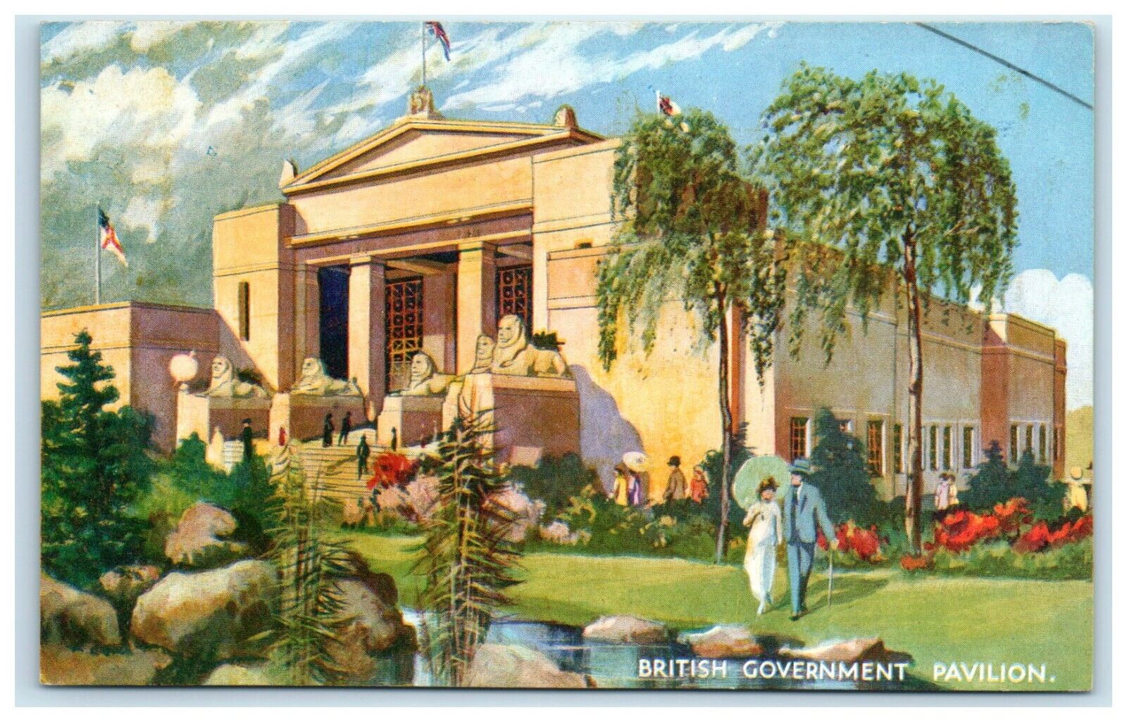 POSTCARD British Government Pavilion British Empire Exhibition 1924