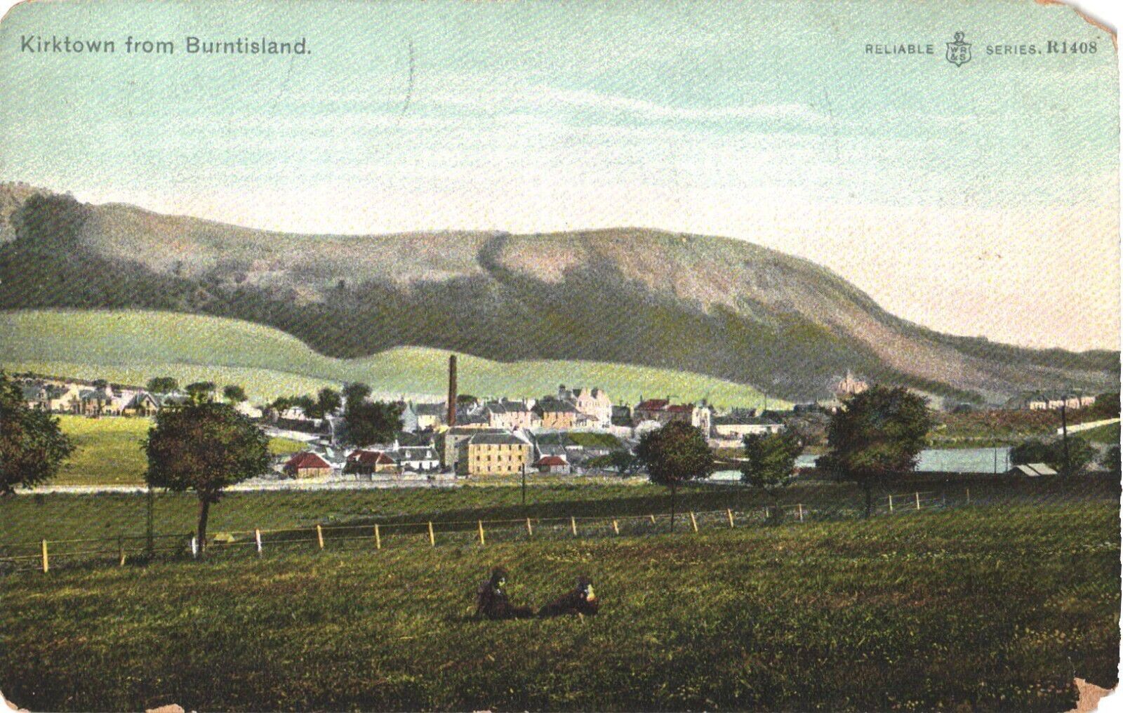 Panorama of Kirktown from Burntisland, Scotland Postcard