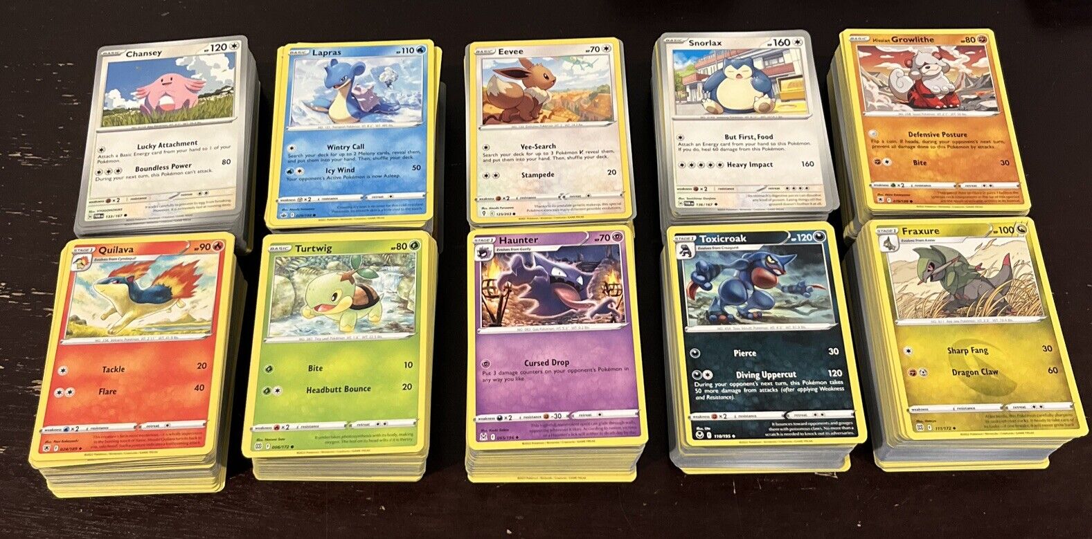 1000 Pokémon Cards Bulk Lot- Commons and Uncommons- No Energies- No Trainers