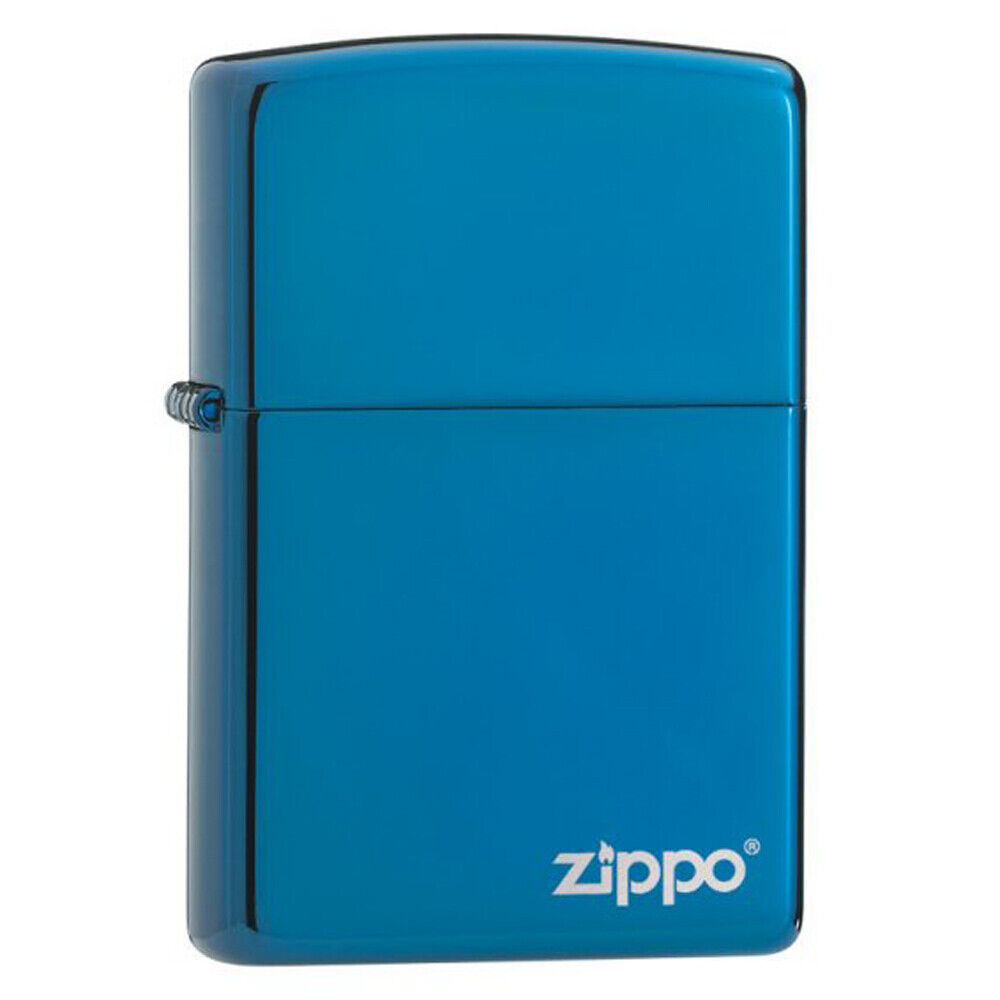 Zippo Windproof Lighter Sapphire High Polish Blue with Zippo Logo (20446ZL)