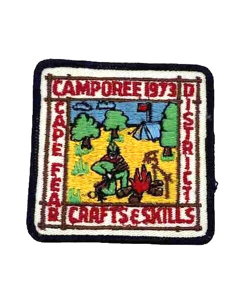 Boy Scouts Patch 1973 BSA Cape Fear District Camporee Craft & Skills