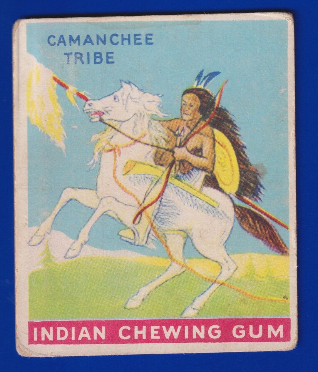 WARRIOR OF THE CAMANCHEE TRIBE 1933 R73 GOUDEY INDIAN GUM series of 48 #19 GOOD