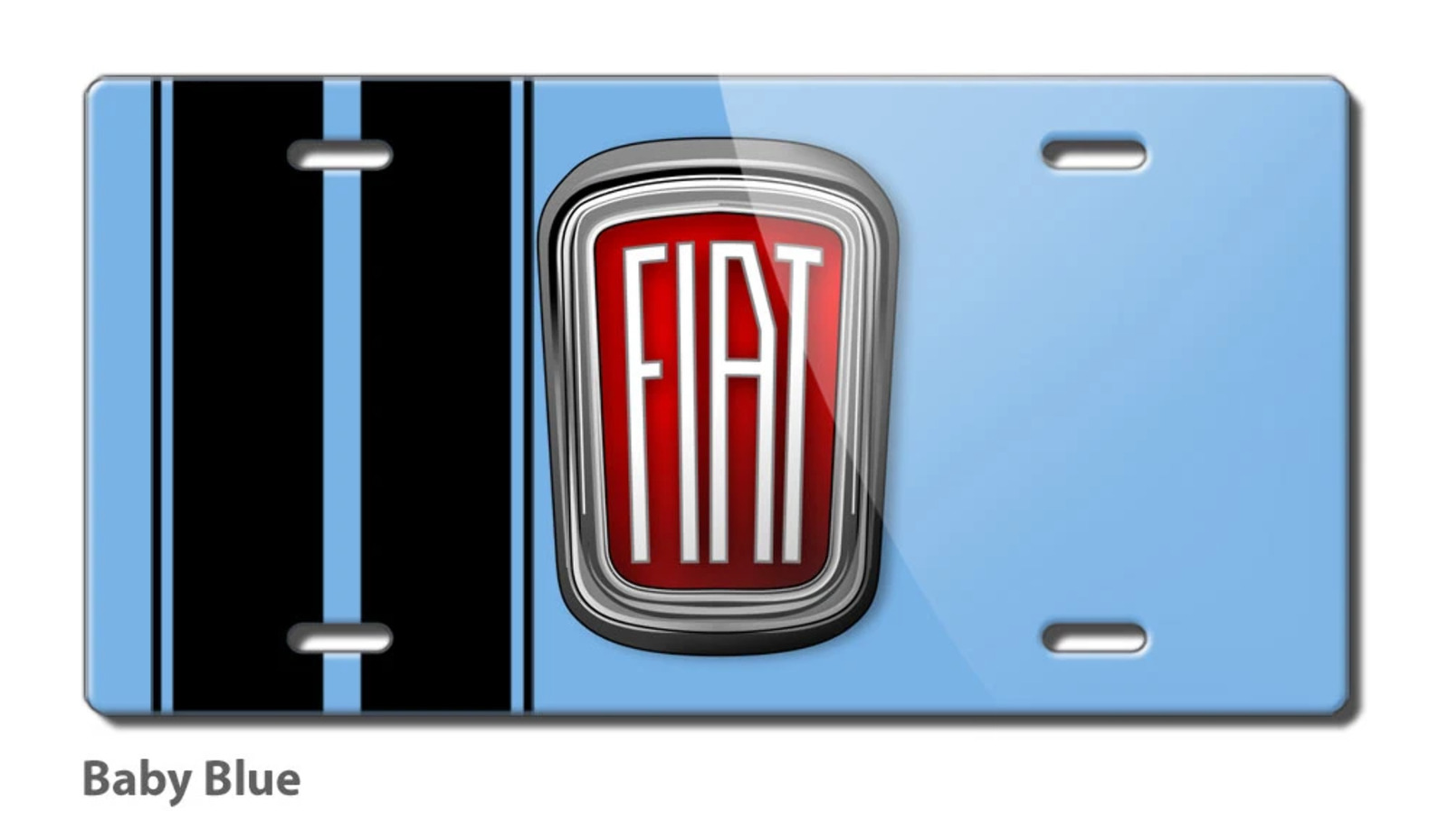 Fiat 1959 - 65 Emblem Novelty License Plate - Aluminum - 16 colors - Made in USA