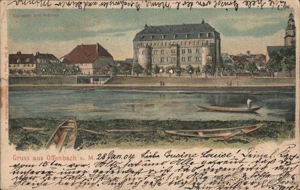 Germany 1904 Greetings from Offenbach Isenberg Castle Postcard 5, 5 stamp