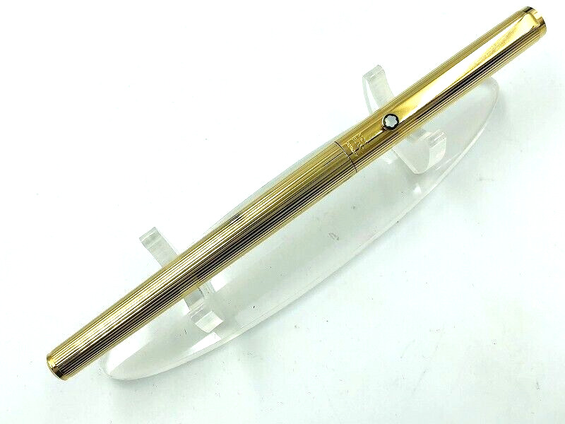 MONTBLANC Gold Plated Slim Noblesse Fountain Pen Stripe