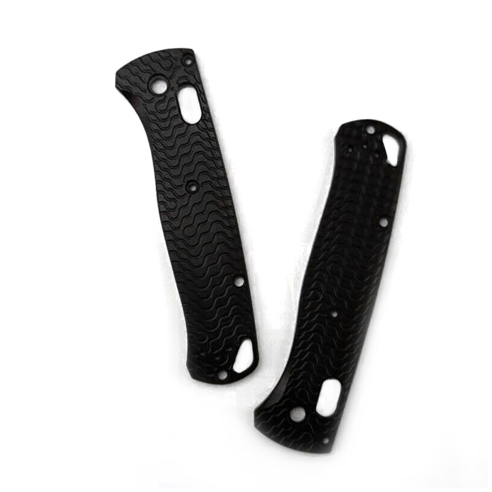 2x Black Brushed Custom Aluminium Alloy Scales Stripes For Benchmade Bugout 535