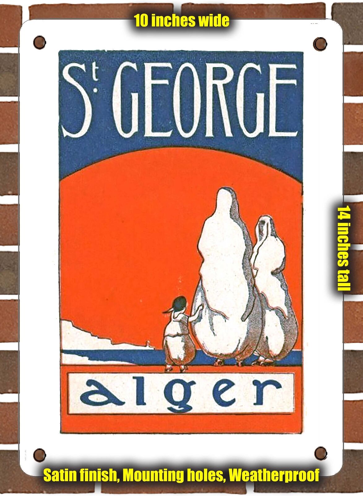 METAL SIGN - 1920 St. George Alger - 10x14 Inches