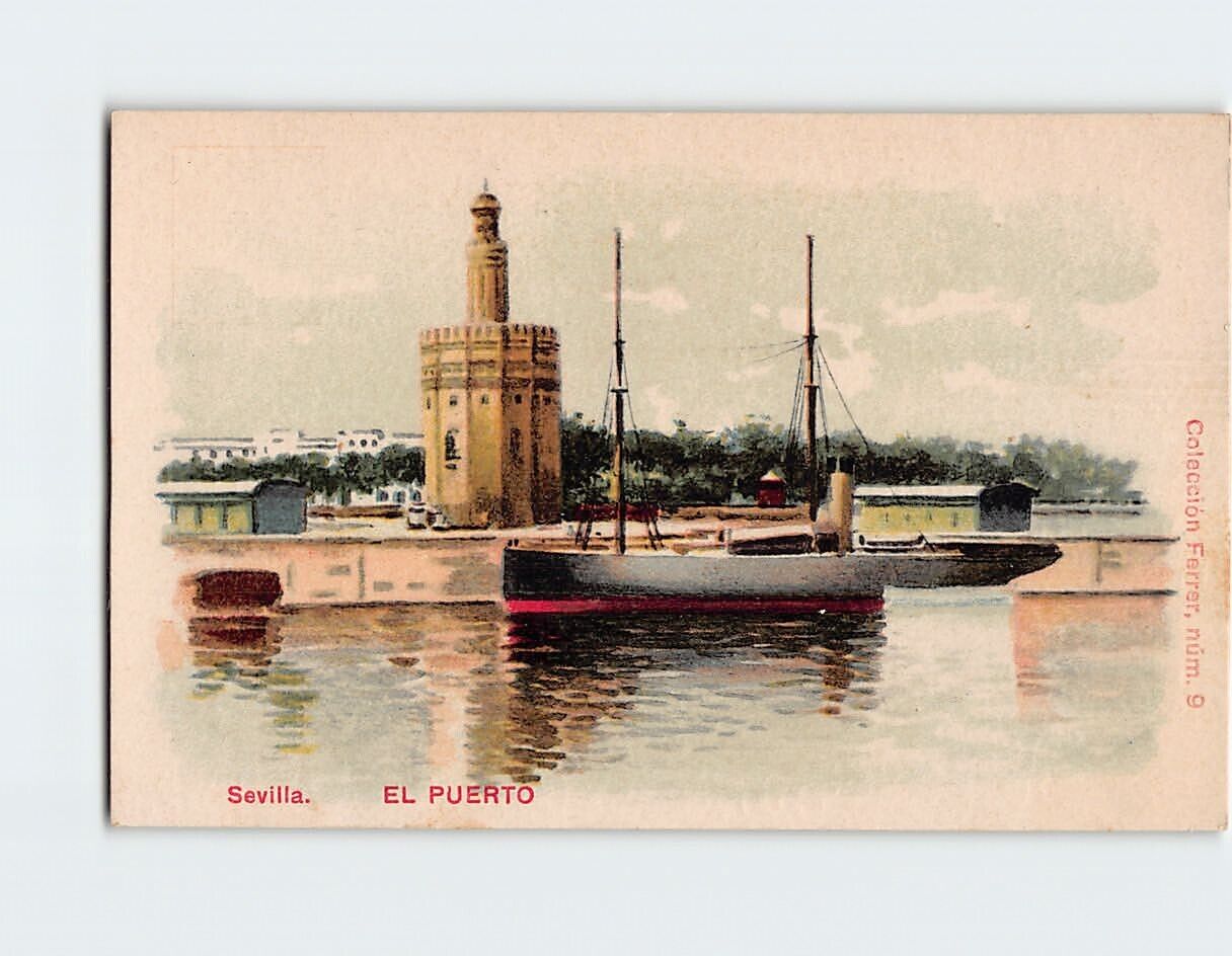 Postcard El Puerto Seville Spain