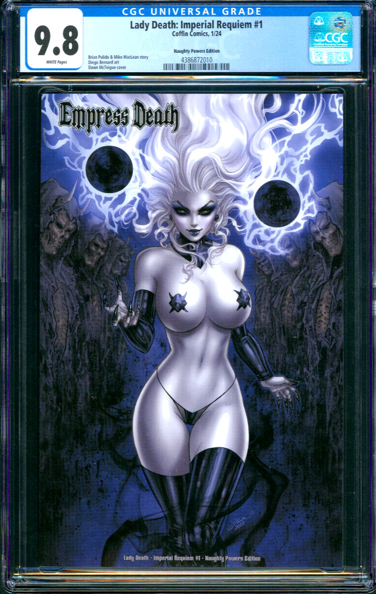 Lady Death Imperial Requiem #1 Dawn McTeigue Powers Ed. Coffin CGC 9.8