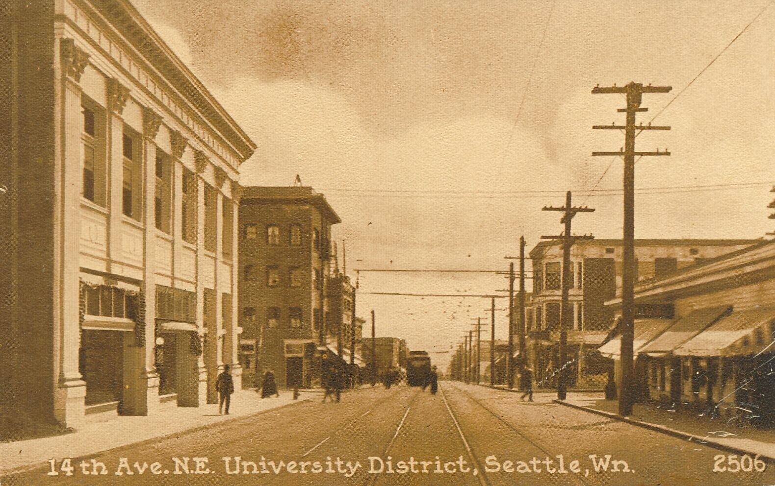 SEATTLE WA - 14th Avenue N.E. University District Postcard