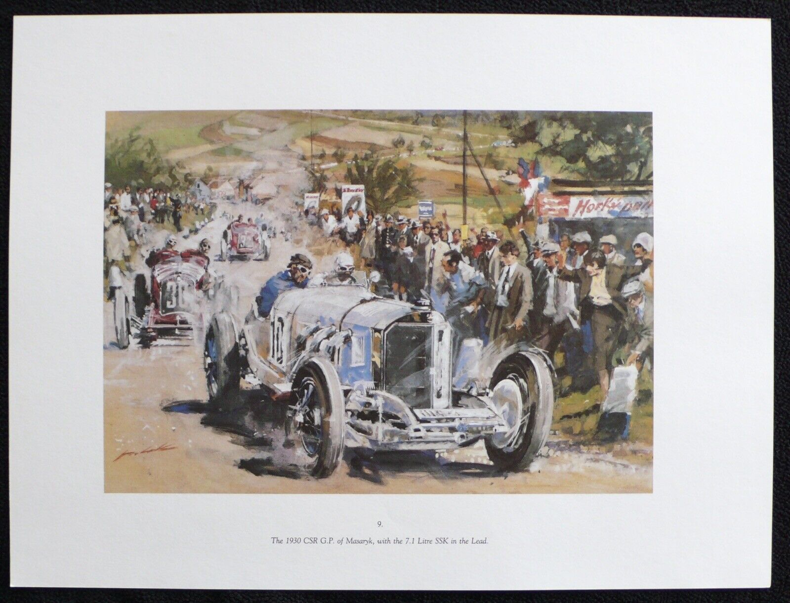 1930 Czech Masaryk Grand Prix Caracciola MERCEDES SSK Walter GOTSCHKE Print