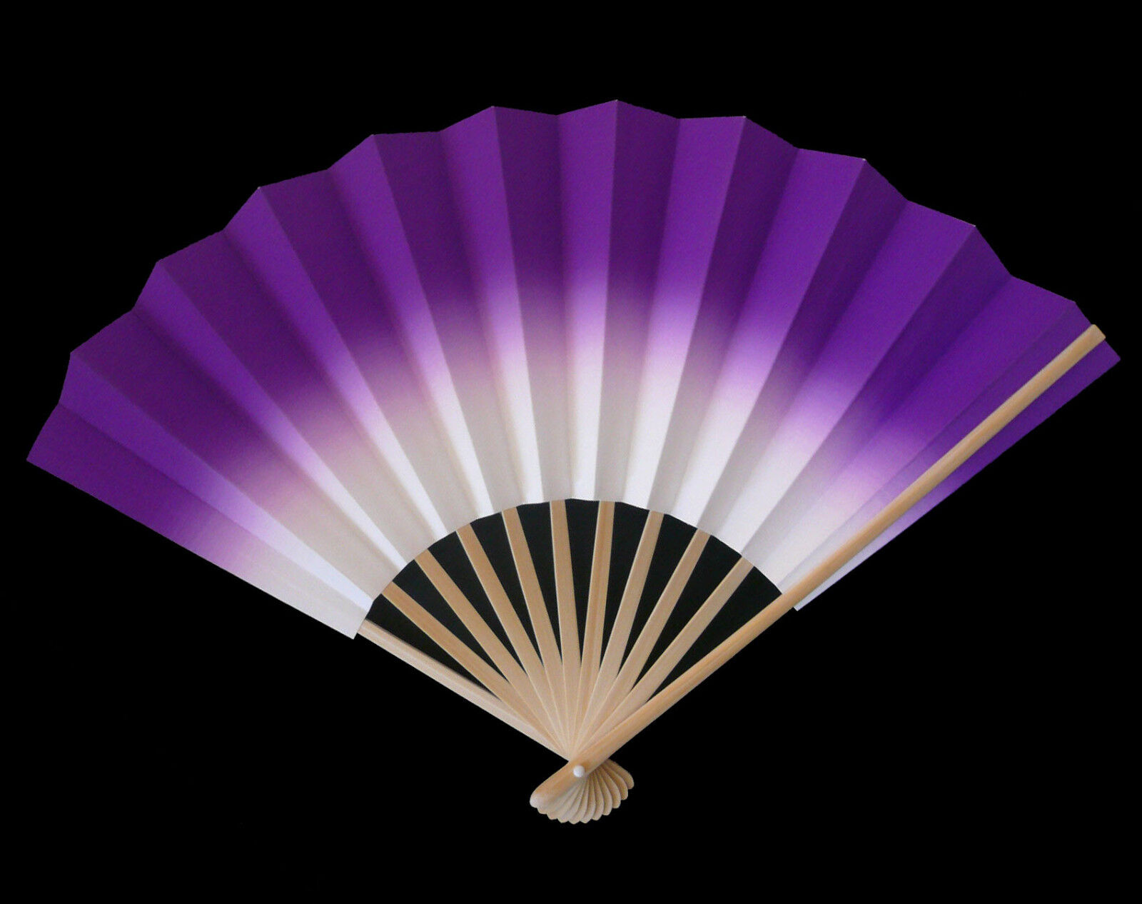 Japanese Odori Fan Geisha Dance Hand Held SENSU Folding Fan Purple Made in Japan