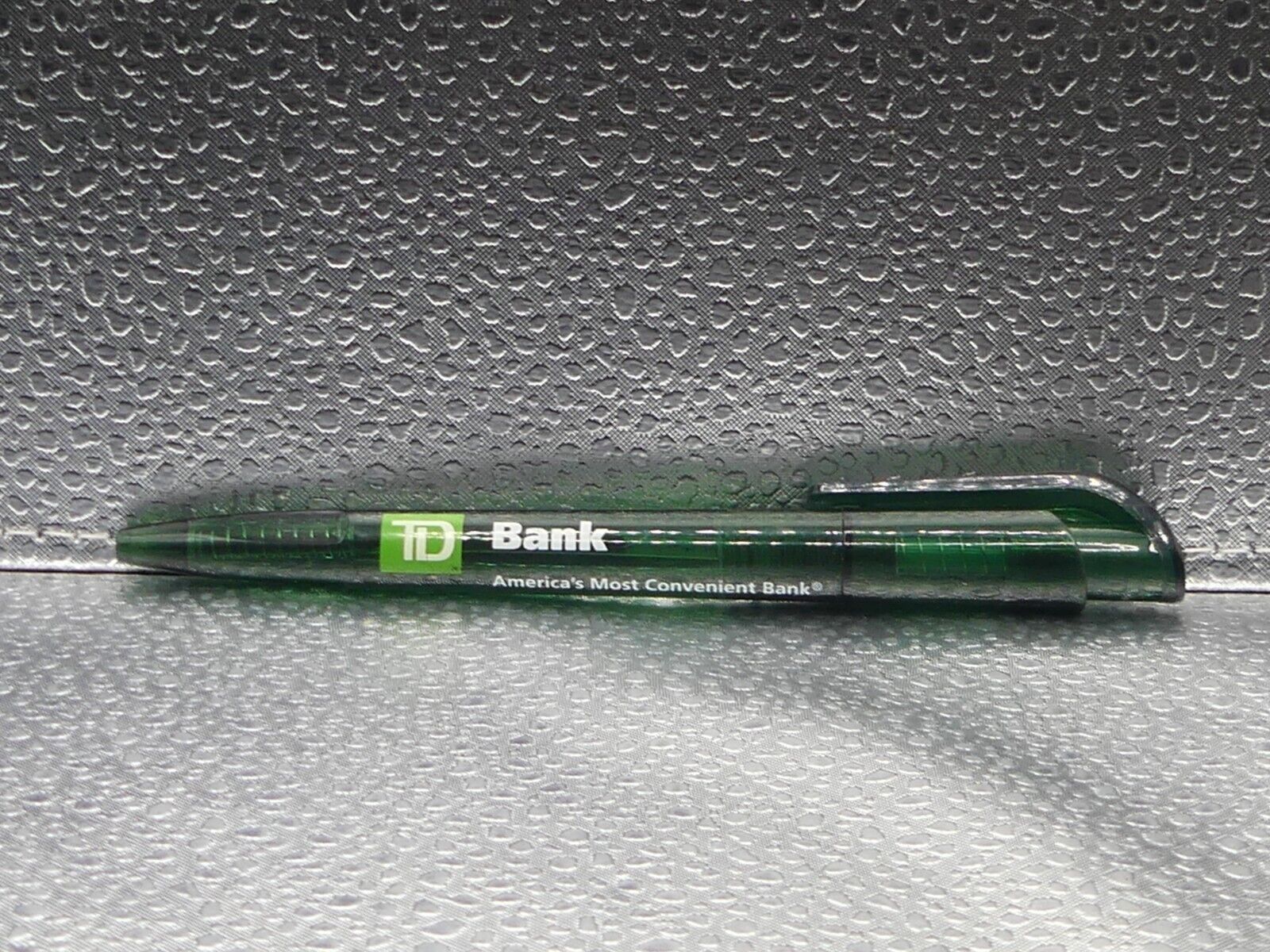 TD Bank America\'s Most Convenient Bank Clear Green White Ballpoint Pen