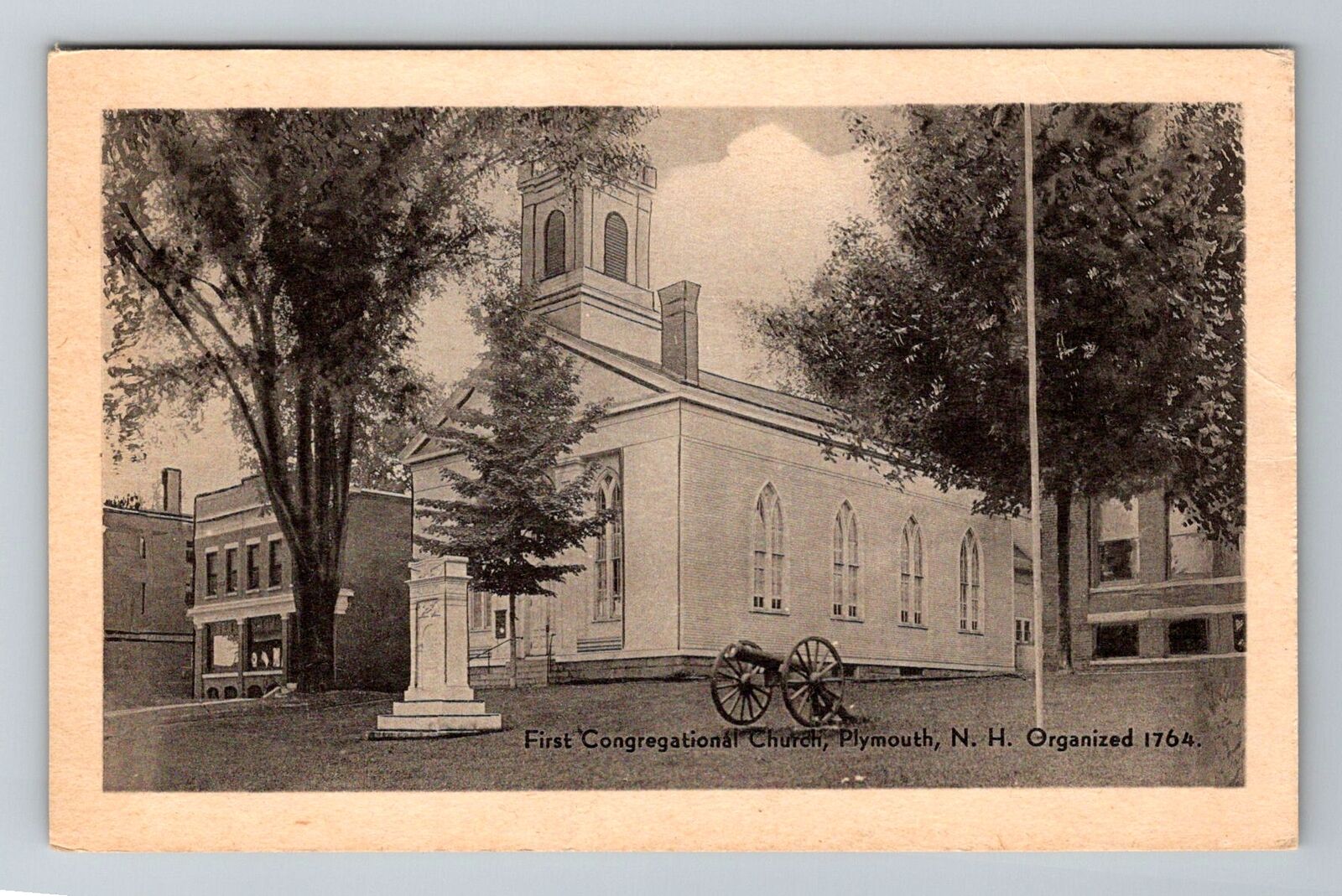 Plymouth NH-New Hampshire First Congregational Church Religion Vintage Postcard