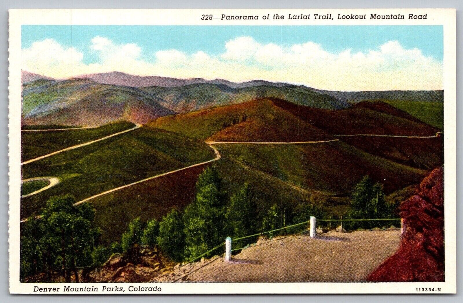 Lariat Trail Lookout Mountain Road Denver Mtn Parks Colorado Forest VNG Postcard