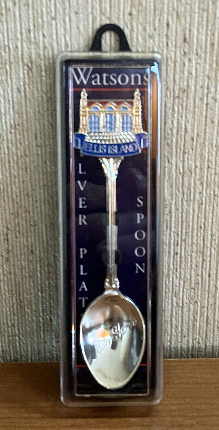 Vintage Watsons ELLIS ISLAND NEW YORK Silver Plated Spoon NEW IN CASE ~USA F31