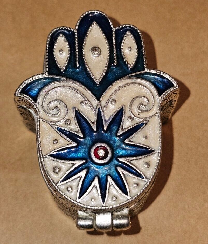 Lucky Brand Miniature Hamsa Hand Embellished Spiritial Trinket Box