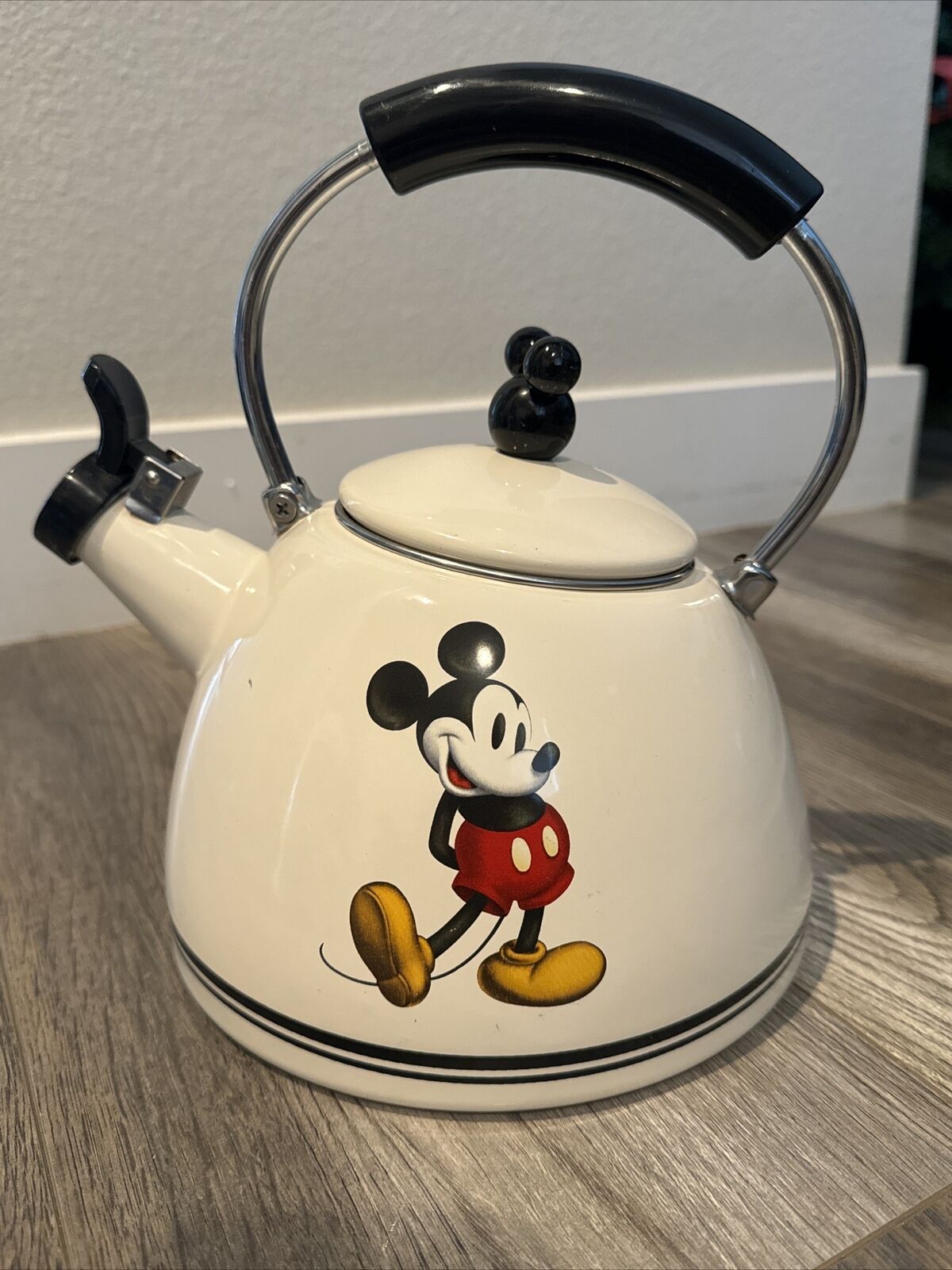Walt Disney Gourmet Mickey Mouse Kettle Complete Spout Stopper & Lid Black White