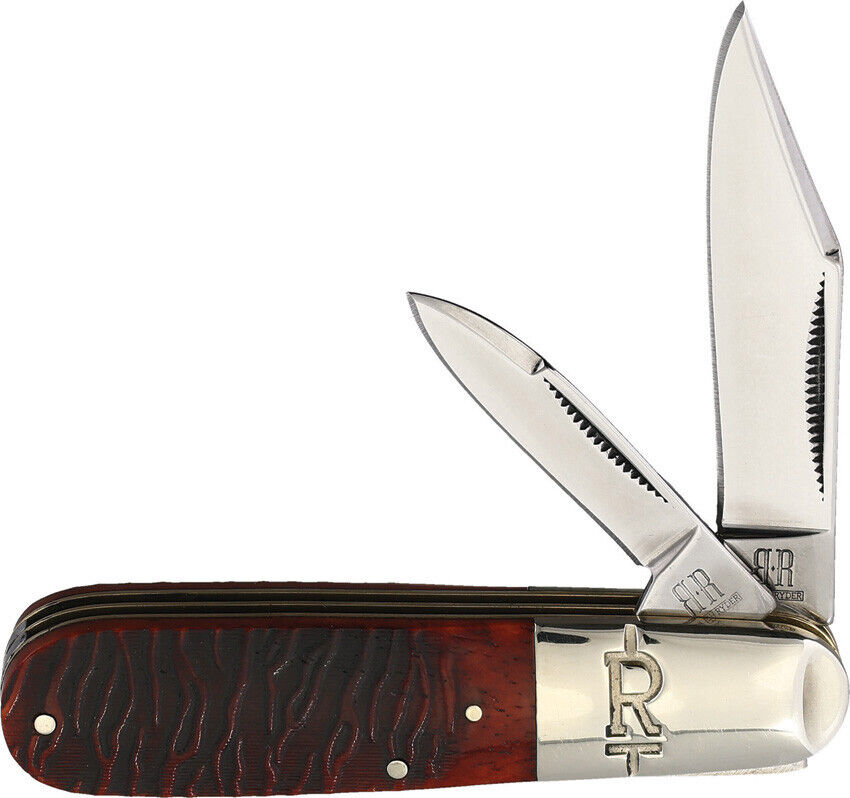 Rough Ryder Barlow Stripe Jigged Bone Folding Stainless Pocket Knife 2219