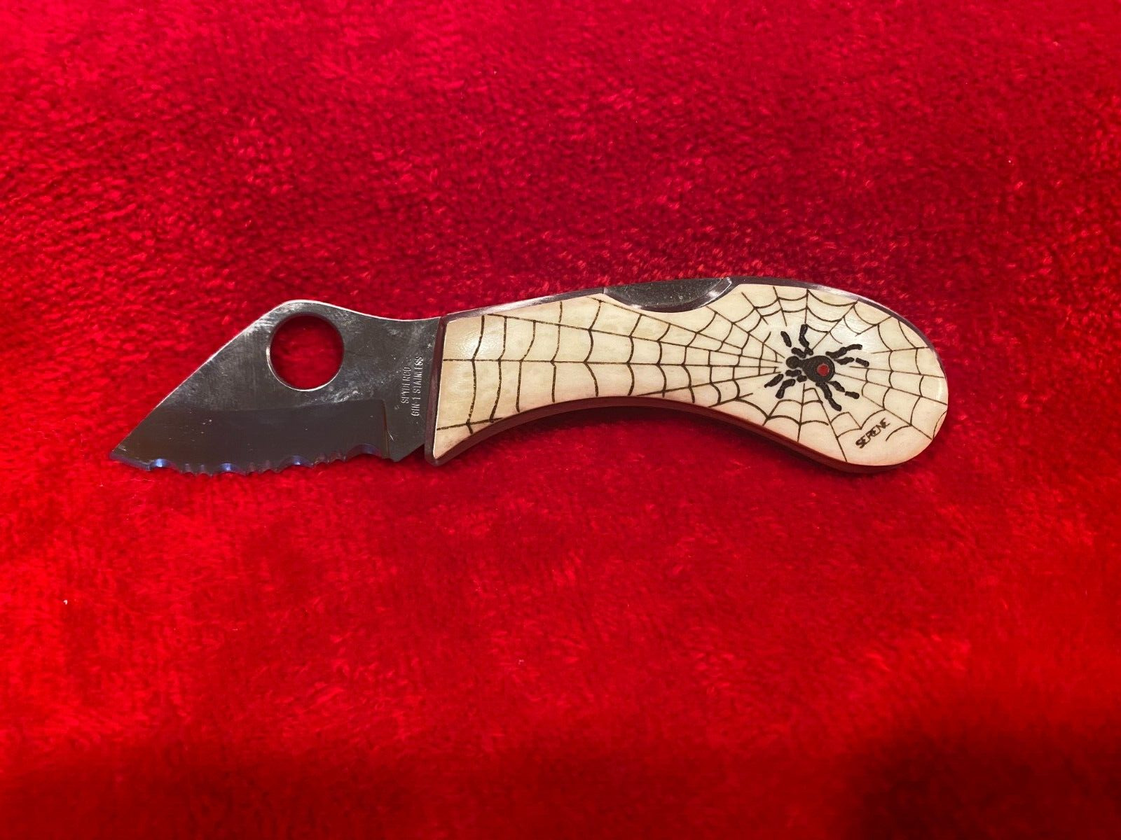 Spyderco Co Pilot Serene Spiderweb GIN-1 Knife Rare 