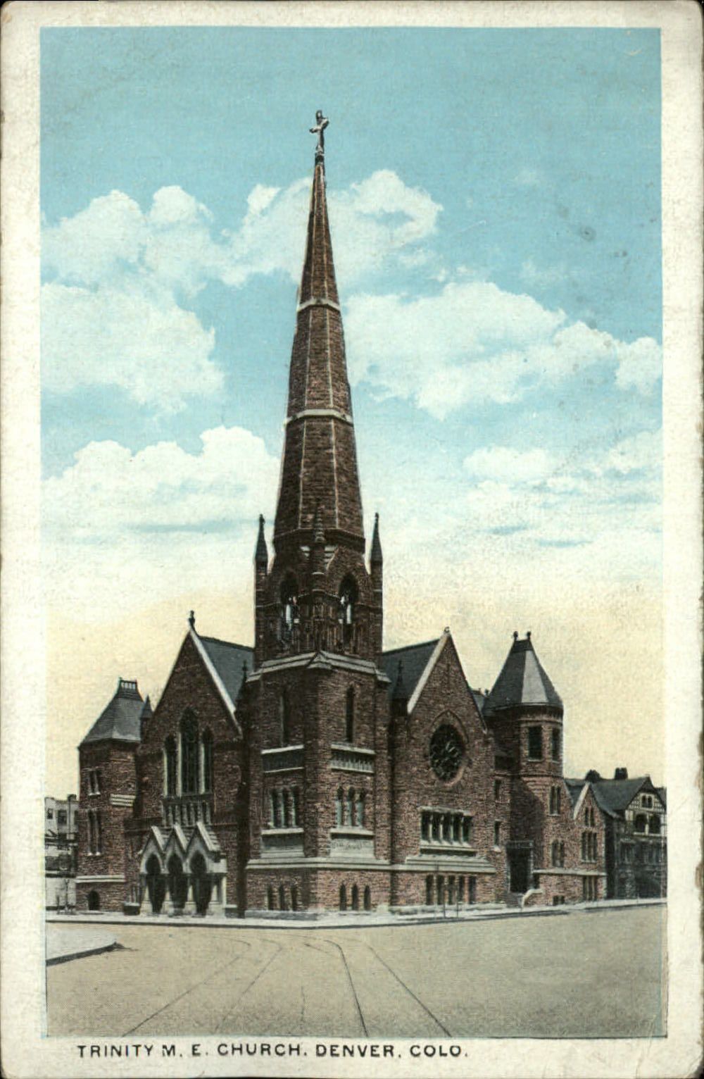 Trinity Methodist Episcopal Church ~ Denver Colorado ~ c1915 postcard