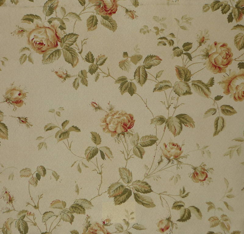 ZOFFANY Emily printed cotton floral  roses new remnant