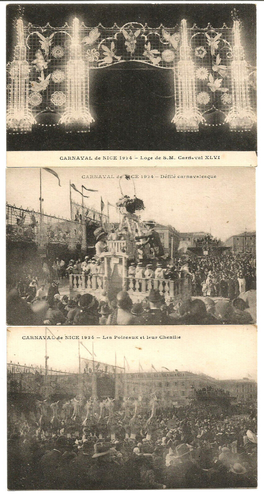 Nice (06) Carnival 1924. 3 CPAs not posted.