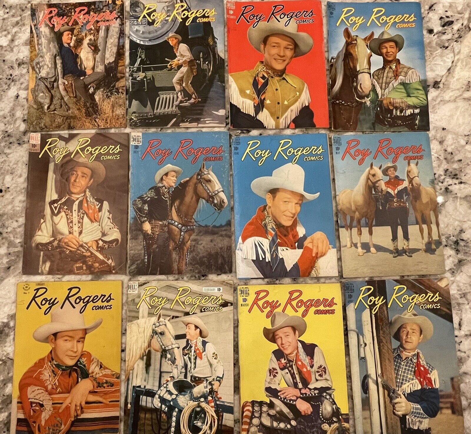 Roy Rogers Comic Book Lot Of 38 Dell Comics