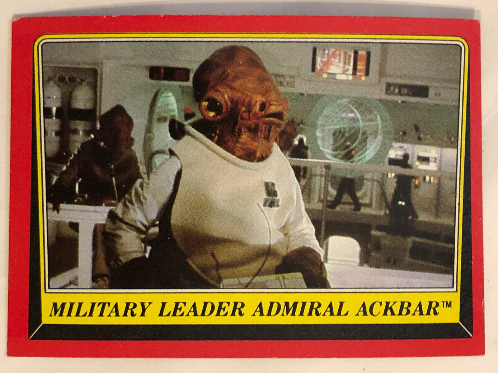 Vintage Star Wars Return of the Jedi trading card #124 Military Admiral Ackbar