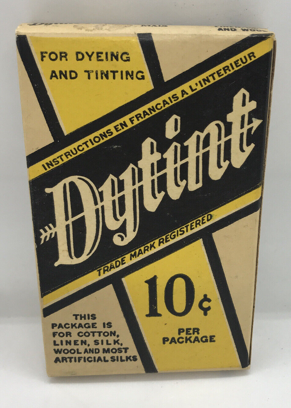 Vintage 1920's, NOS, Dytint Maize Curtain Dye, in Unopened Condition Ultra Rare