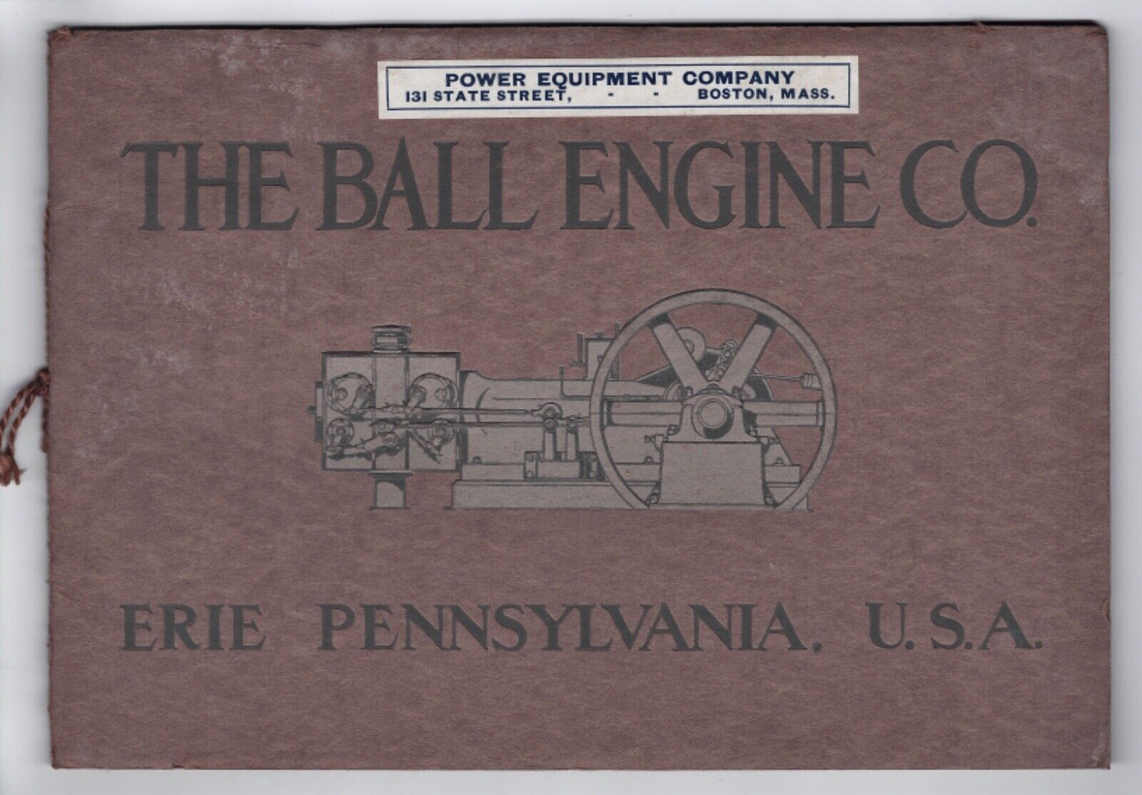 1912 ORIGINAL TRADE CATALOG BALL STEAM ENGINE CO STEAM ERIE PA