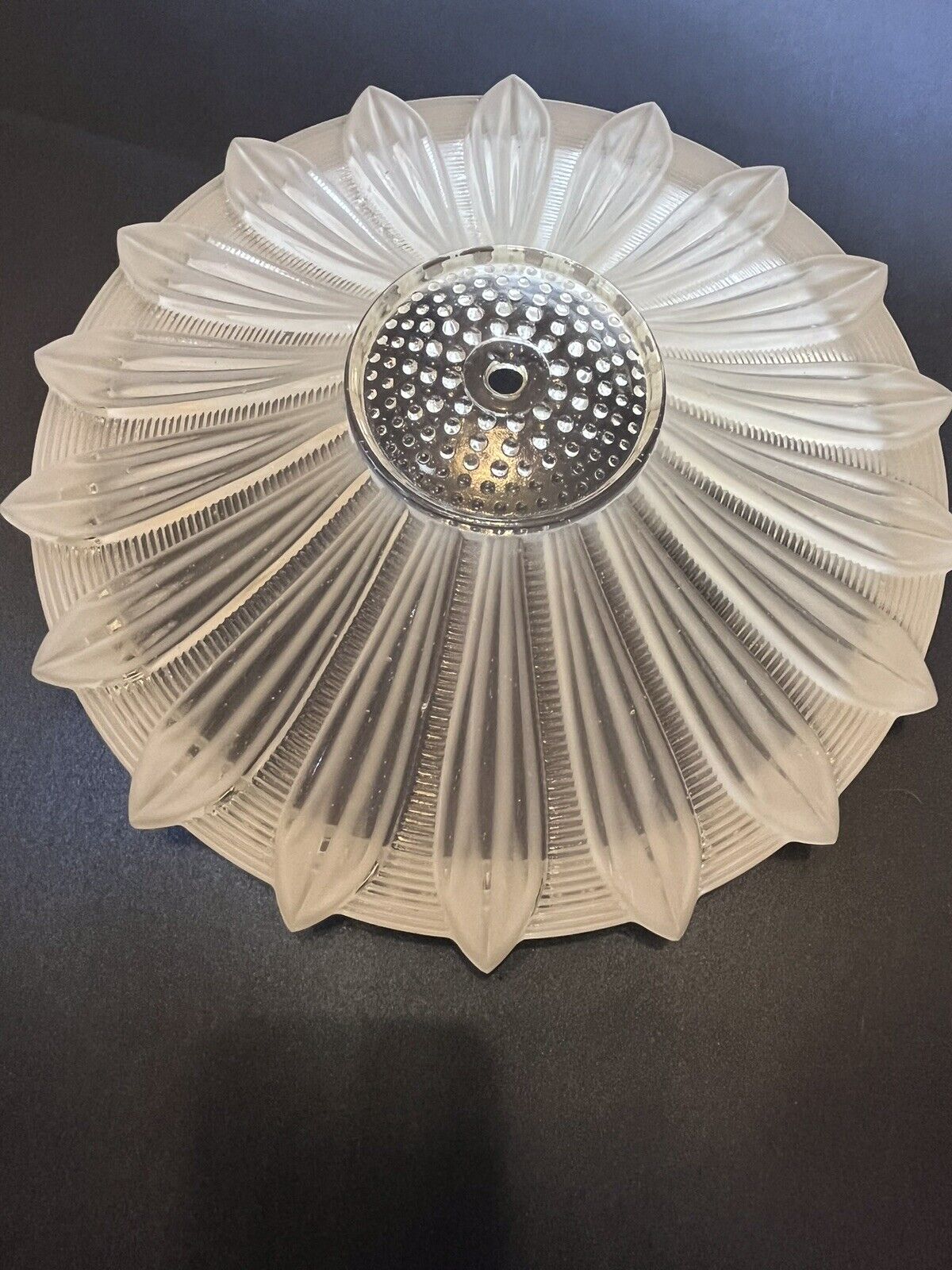 Art Deco Glass Ceiling Shade Vintage Frosted Sunflower 14\