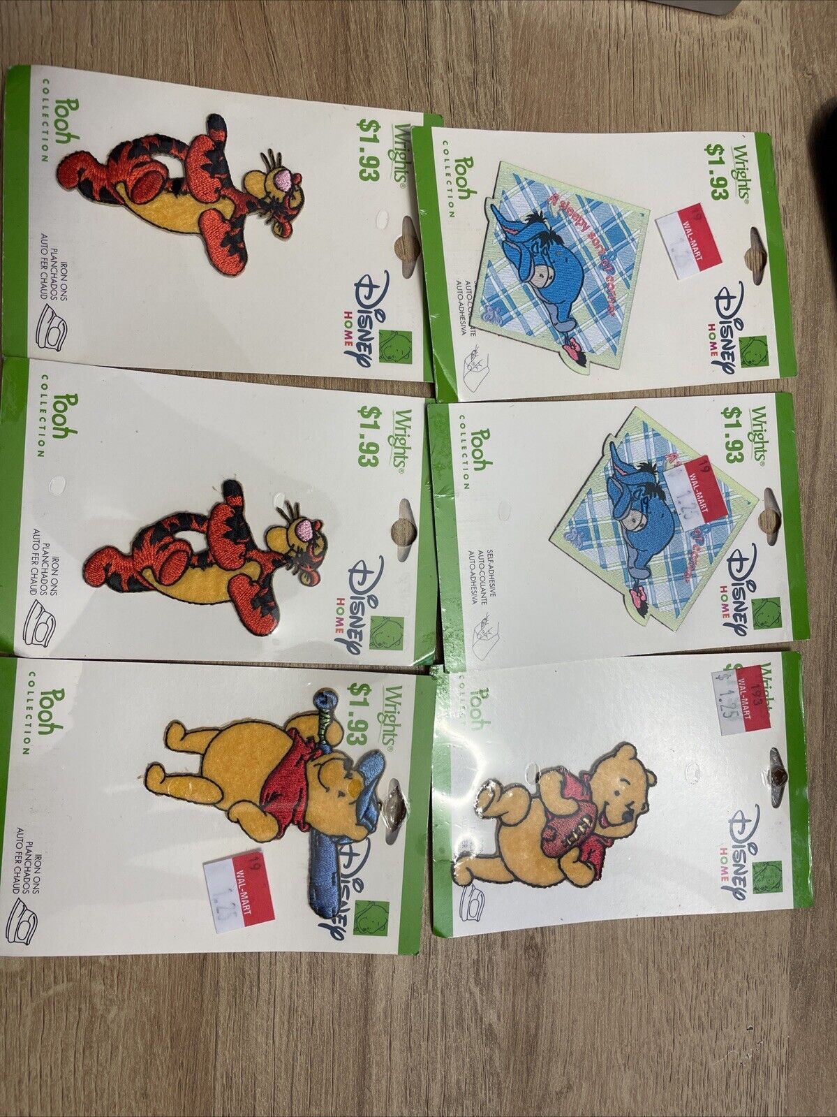 Wrights Disney Home Pooh Collection Lot Of  6 Patches - Iron On NEW