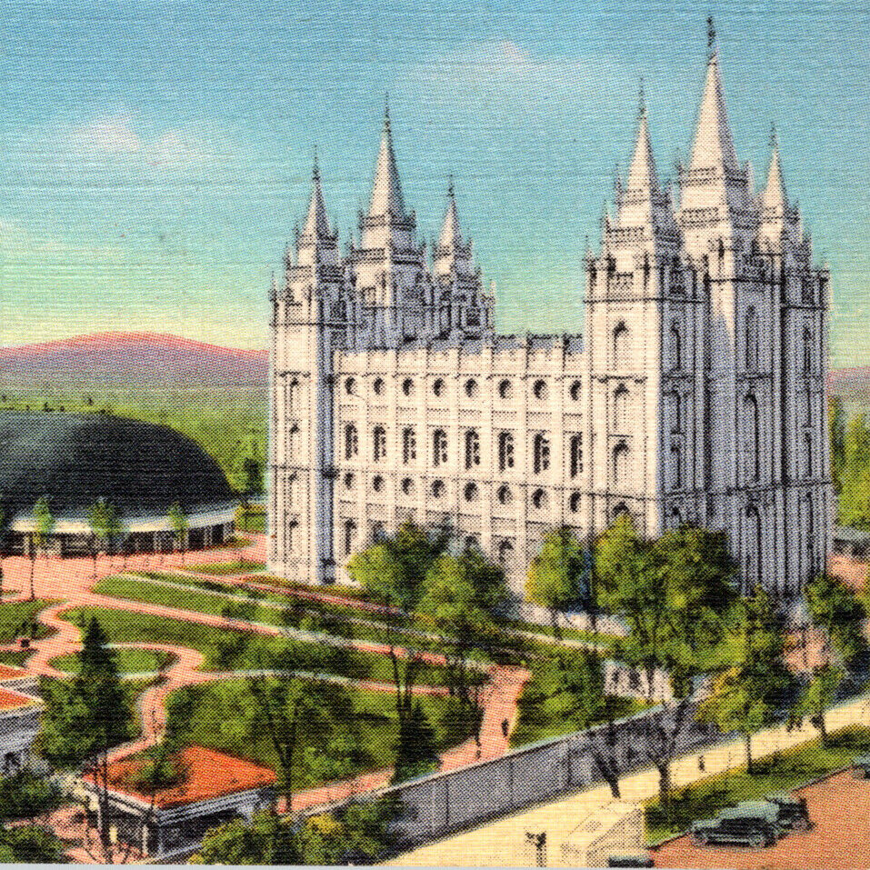 Vintage 1930s Church Jesus Christ Latter-Day Saints Holy Card Salt Lake City