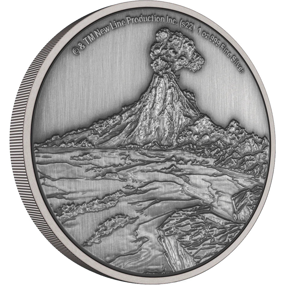 THE LORD OF THE RINGS - Mount Doom 1oz Pure Silver Coin - NZ Mint