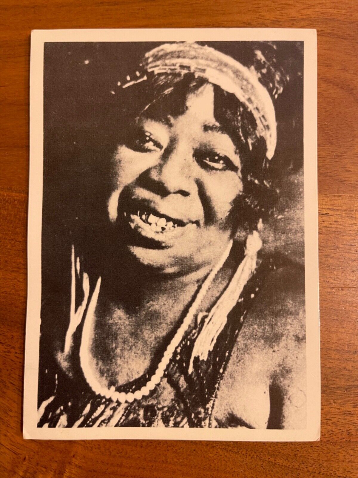 Vintage Ma Rainey American Blues Singer Postcard B&W photo