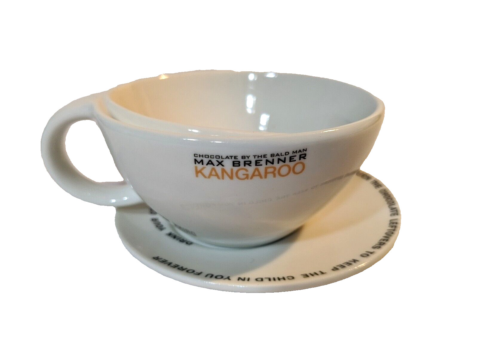Max Brenner Kangaroo Iris Zohar Hot Chocolate Coffee Tea Cup and Saucer Ceramic