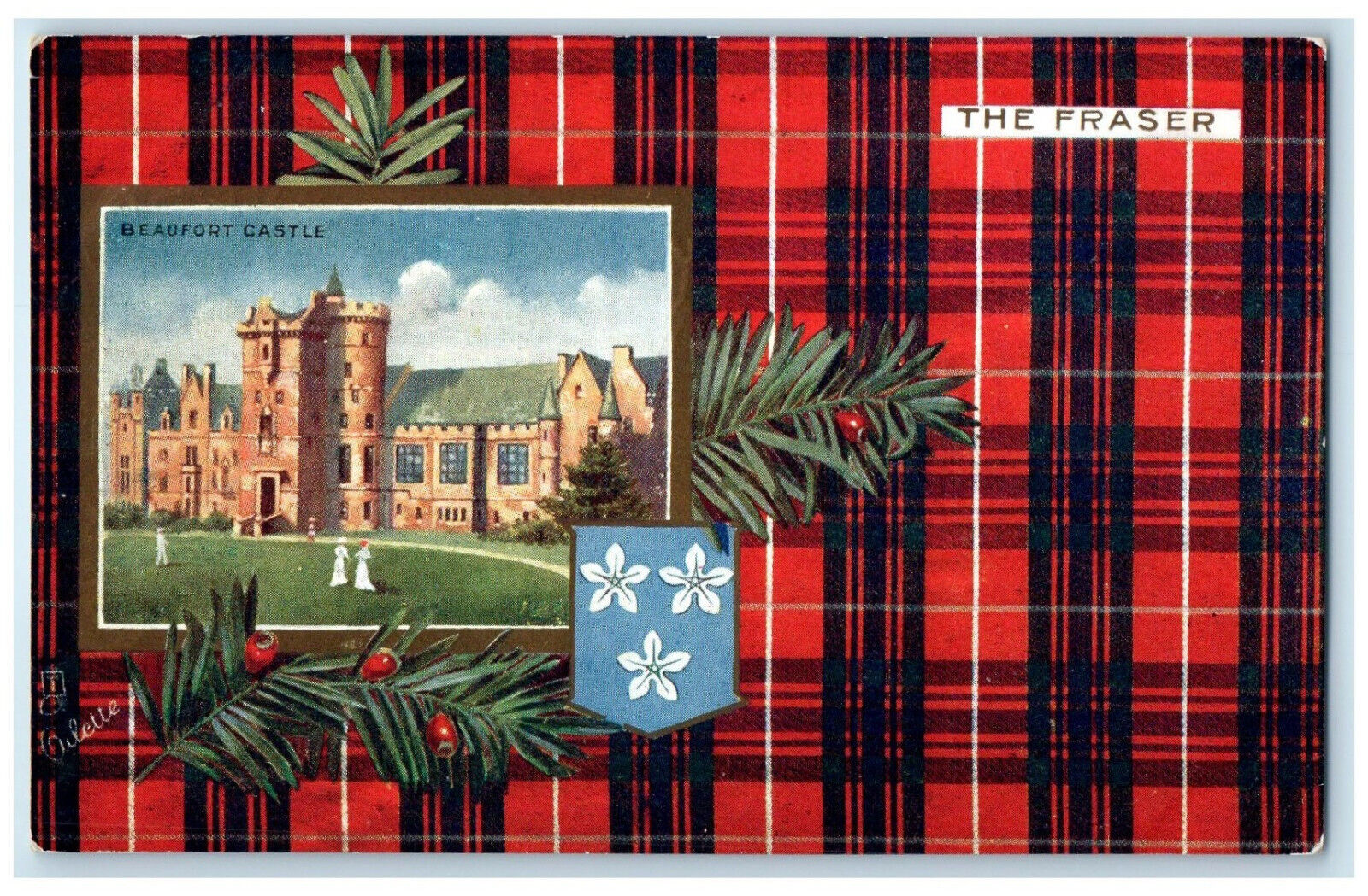 c1930\'s The Fraser Beaufort Castle Beauly Scotland Oilette Tuck Art Postcard