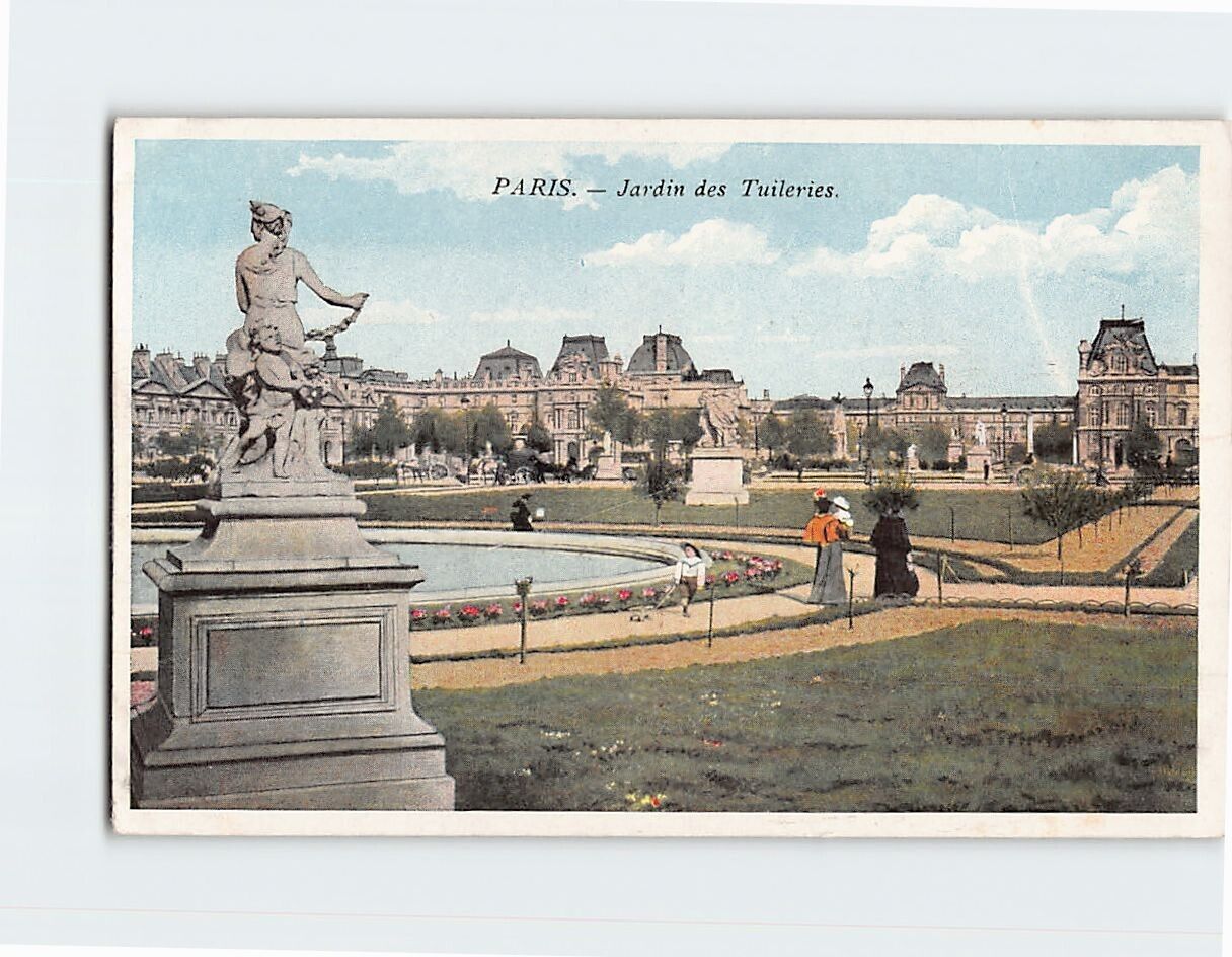 Postcard Jardin des Tuileries Paris France