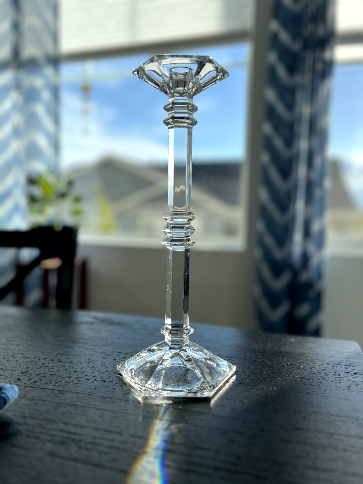 Luxurious Large Vintage Crystal Candlestick