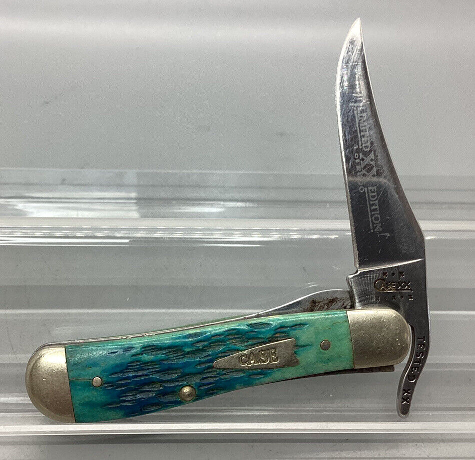 Blue/Green Case XX 61953 Medium Pocket Knife - Made in USA - Limited Edition (B)