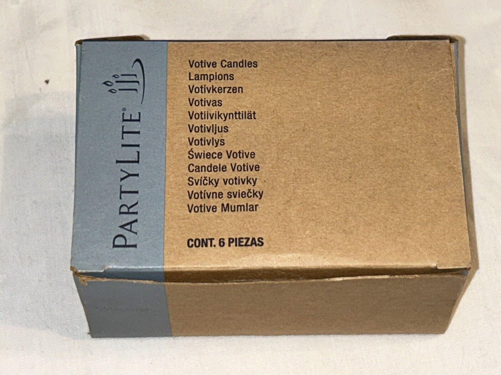 PartyLite Party Lite 6 Piece Poinsettia & Musk Red Votive Candle Set New Box