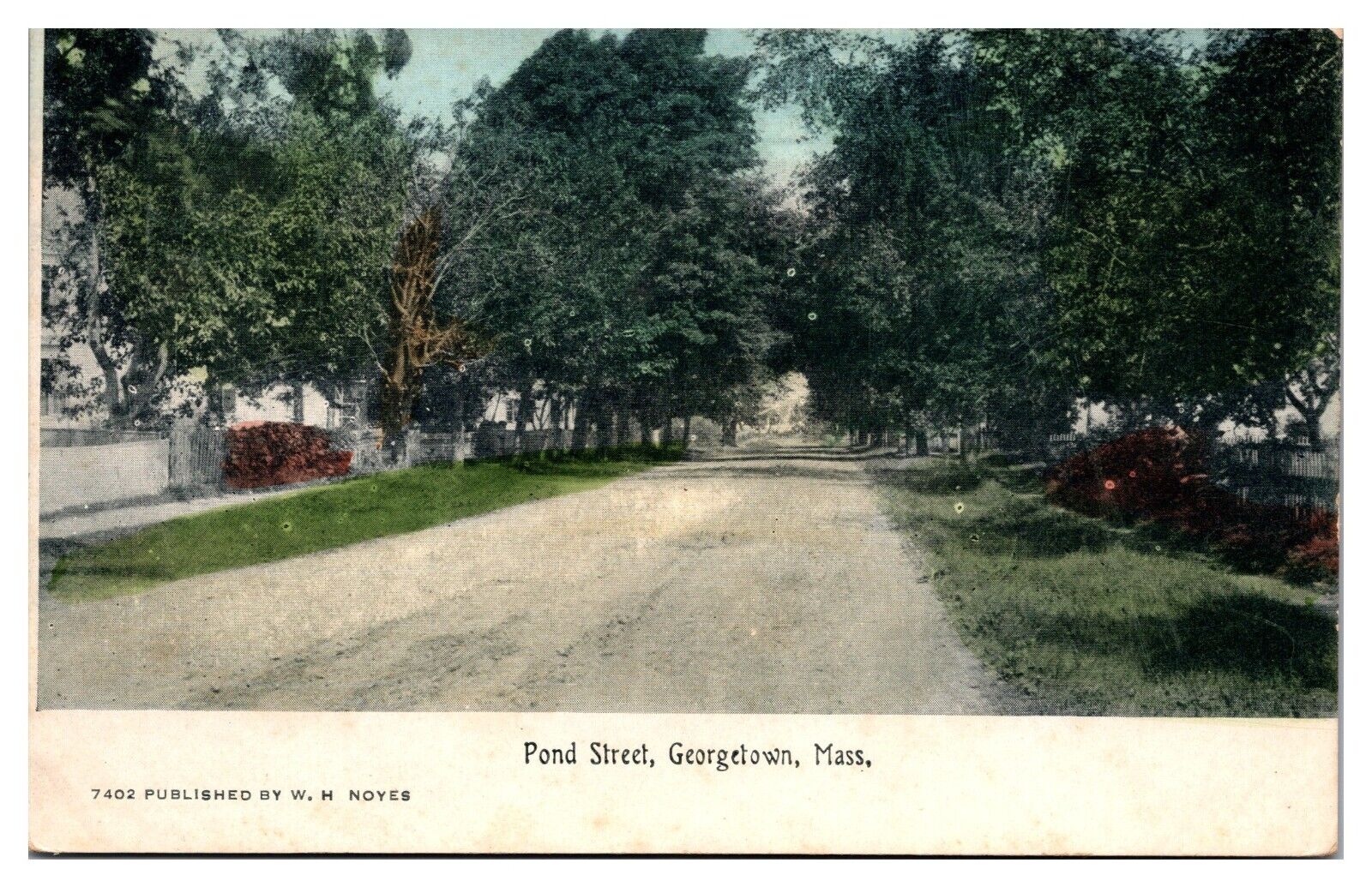 Antique Pond Street, Street Scene, Georgetown, Essex County, MA Postcard