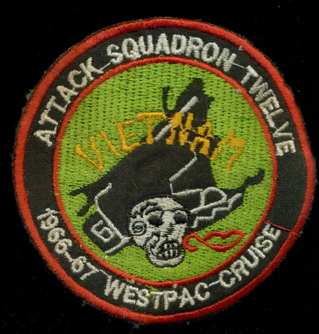 USN Attack Squadron 12 WESTPAC Cruise 1966-1967 Vietnam Patch R-6