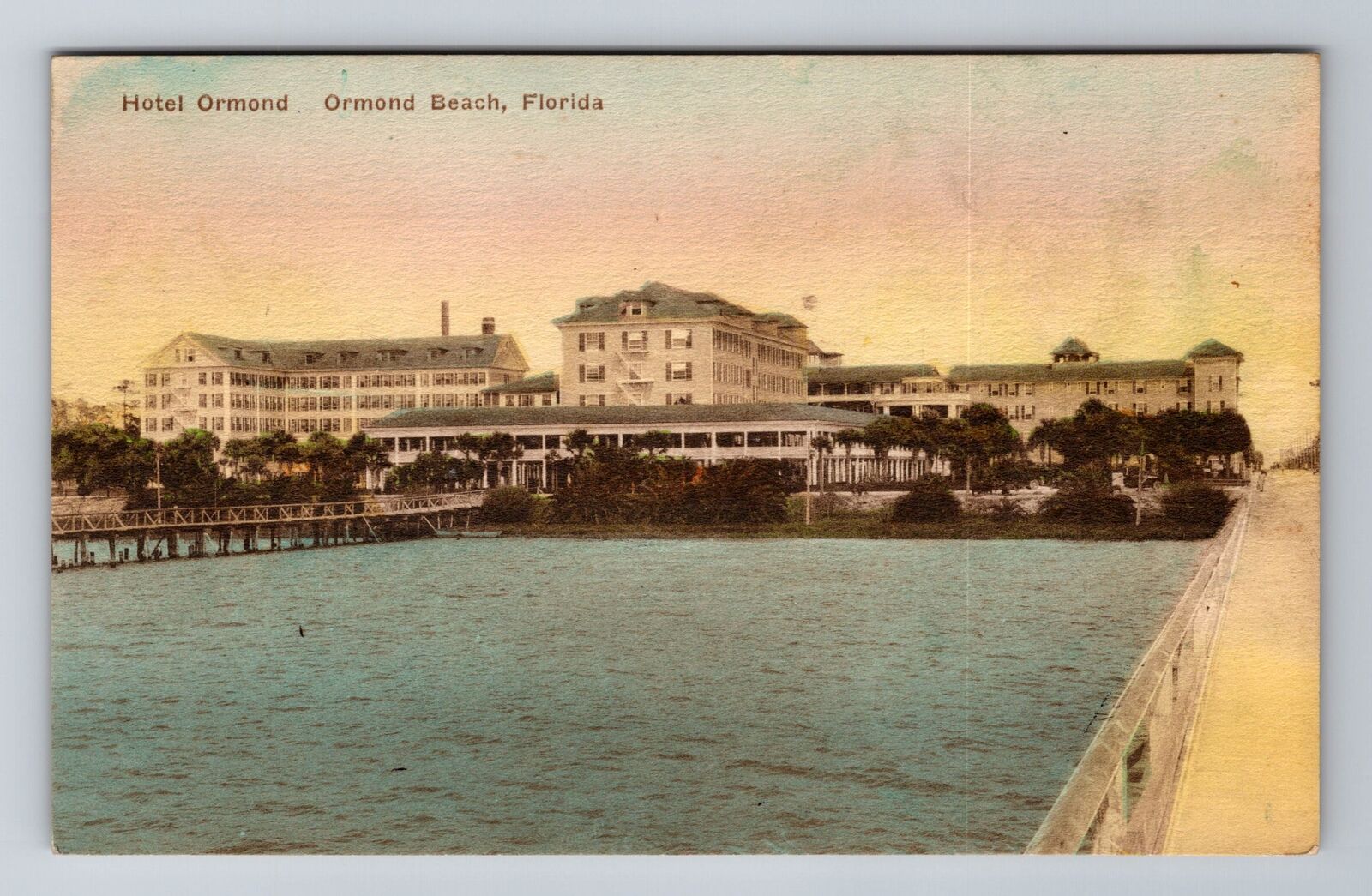 Ormond Beach FL-Florida, Hotel Ormond, Advertising, Vintage Souvenir Postcard