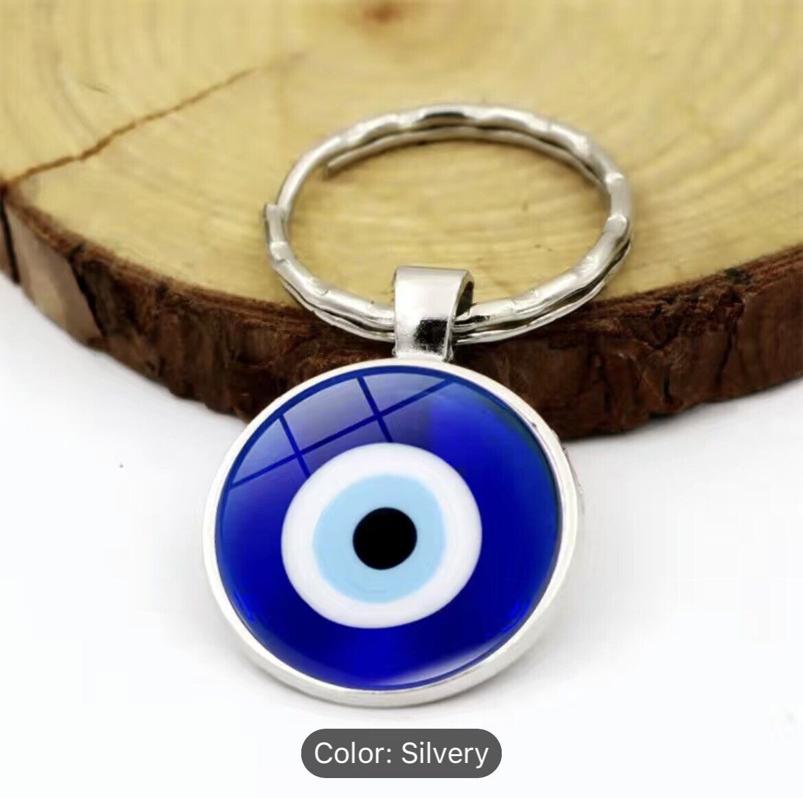 New Evil Eye Keychain Accessories Turkey Evil Eyes Lucky Pendant Metal KeyChain