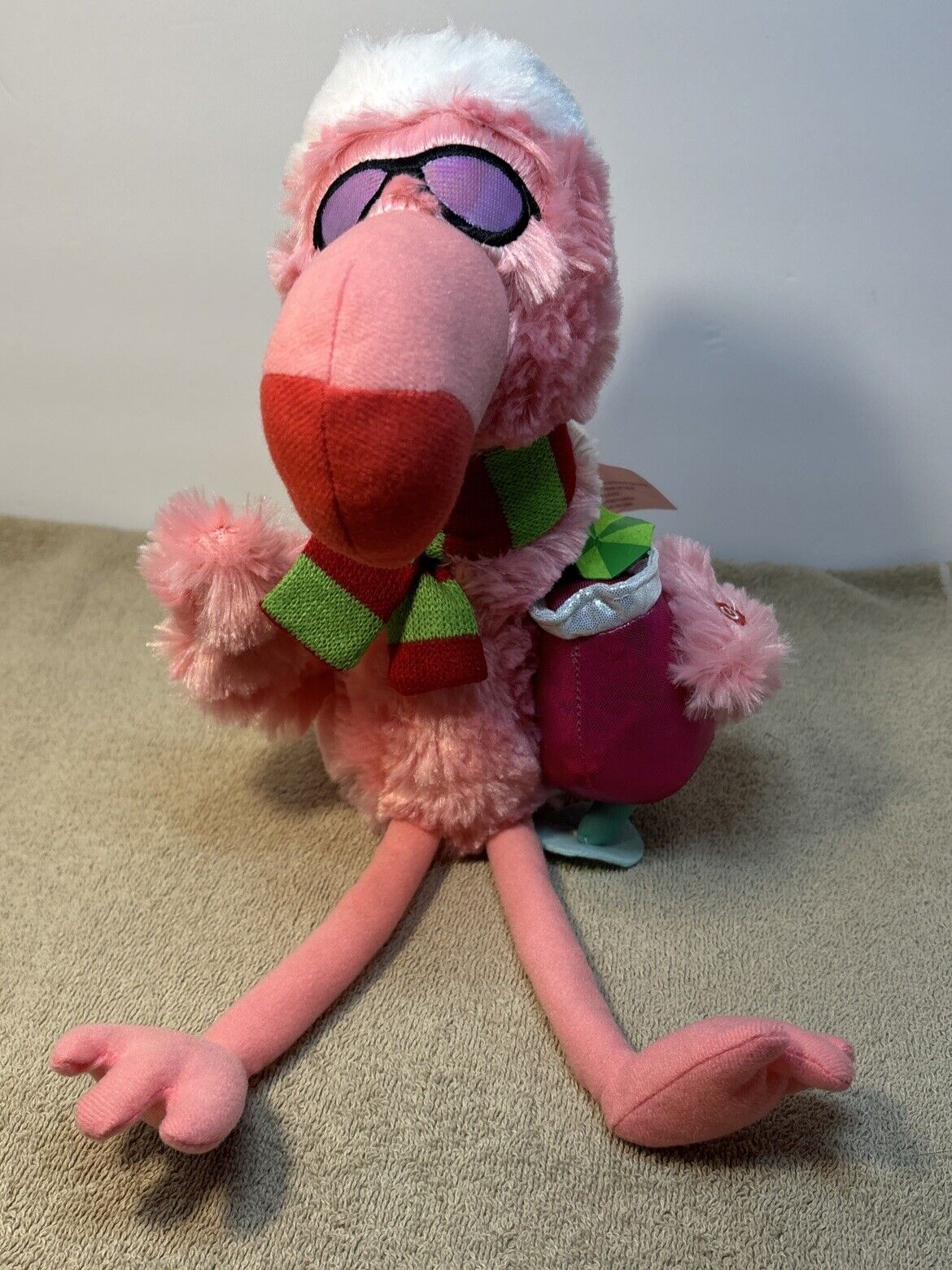 Gemmy Christmas Flamingo Animated Singing It’s 5 O’ Clock Somewhere Plush Tested